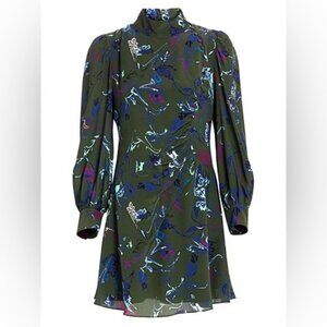 Tanya Taylor Silk Feminine Floral Dress Contemporary Designer Cocktail Party